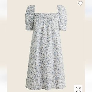 J. Crew Cotton Poplin Shift Dress in Floral Vines SZ Small